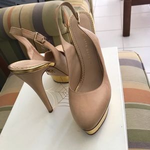Charlotte Olympia Nude Dolly Slingback